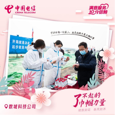 为全力做好疫情防控工作，数城科技公司两位女